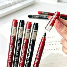 Languo 12/6/3pcs Black/Red Ink Gel Pens, Ballpoint Pens, ST High Precision Tip (0.5mm), Handwriting Gel Pens, Perfect For Vibrant Colorful Writing And Sketching, Smooth Writing, For Drawing, Highlighting, Note-Taking, Manual Making, Office Use - Multicolor - View 10