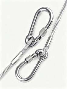 Portable Iron Clothesline, 2mm Thick Heavy Duty Multi-Function Practical Steel Wire Rope, Lightweight Camping Gear, Suitable For Indoor And Outdoor Use, Suitable For Bathroom, Bedroom Balcony Clothes Drying, Can Be Used As Temporary Dog Leash - Multicolor - View 8