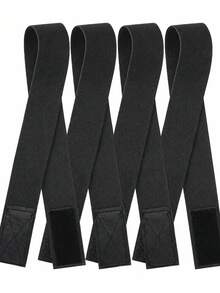 4pcs Elastic Lace Fusion Headbands, Suitable For Wigs - Adjustable Edge Band, Suitable For Lace Front And Closure Wigs, Wig Fusion Band, Used For Creating Baby Hairstyles, Women's Salon Wig Accessories, Halloween - Black - View 1