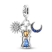 Cuentas de colgante de moda chapadas en plata para hacer joyas DIY, diseño de mascota linda de gato y perro para viajes, estilo unisex, accesorios para mujer, gato, pez, oso, fresa, pirámide, piloto, zapatillas de ballet, avión, equipaje, pasaporte, árbol de la vida, nudo celta, cuentas con Charm, adecuadas para hacer pulseras y collares originales DIY, regalo para mujeres, familia y amigos - Plateado - Ver 20