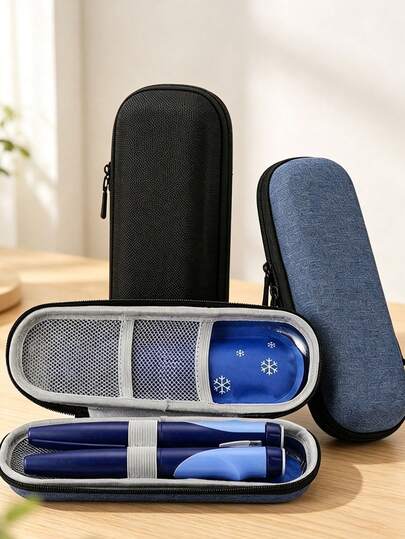 1pc Portable Insulin Cooler Bag With Ice Pack, Lightweight And Easy To Carry, Zipper Design, Suitable For Diabetes Travel Storage, Portable Medicine Cooler Bag, Can Store Insulin Pens, Blood Glucose Meters And Other Supplies,Back To School