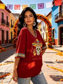 Women T-Shirts - Red - View 5