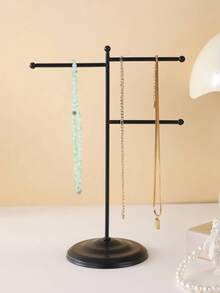 1pc European Style Metal Jewelry Display Stand, Necklace Storage Rack. Multi-Functional Design, Can Be Used To Store Bracelets, Necklaces, Watches And Other Accessories. It Can Perfectly Organize Various Jewelry, Excellently Complete The Storage Task, And Keep Your Jewelry Neat And Orderly. - Multicolor - View 4