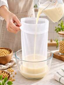 Strainer Filter, Fabric Filter Bag, Modern White Multi-Functional Kitchen Mesh Bag, Reusable Fine Mesh Nylon Filter Bag For Brewing, Nuts, Soy Milk, Milk - Easy To Filter And Strain Kitchen Tool, Reusable Fine Mesh Nylon Filter Bag For Brewing And Nut Milk, Random Color And Style - Multicolor - View 3