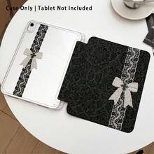 蕾絲蝴蝶結與其他圖案彩繪效果平板保護殼附支架，適用於 Honor 8/9/10/X8/X8A/X9/X8Pro/X9Pro/MatePad SE 11 吋/MatePad 11 吋/11.5 吋/MatePad Pro 及更多機型/Apple 10代/11代 2025 (A16)/Galaxy Tab A7/A9 及其他熱門機型 - 款式35 - 查看 2