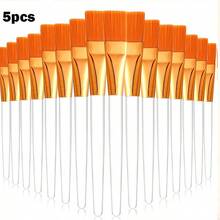 12pcs/Pack Face Mask Brushes, Transparent Handle Facial Applicator, Soft Bristles Skincare Brush For Mask, Body Lotion, Even Application, Reusable, 1/5pcs Multiple Options - Gold - View 12