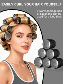 32pcs/Set Large Size Hair Rollers With Clips, Self-Gripping Curler Suitable For Long/Medium/Short Hair And Bangs, DIY Hair Curling Tool - Multicolor - View 8