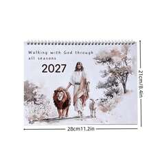 2027 Bible Verse Calendar, Christian Religious Desktop Calendar, Inspirational Catholic Daily Planner, New Year Planner, Desktop Decor - Multiple Styles - View 6