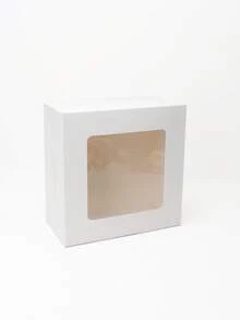 4pcs/8pcs/12pcs Square See‑Through Window Christmas Gift Boxes, Paper Packaging For Festival Gathering Presents, Stackable Storage Favor Boxes - View 10