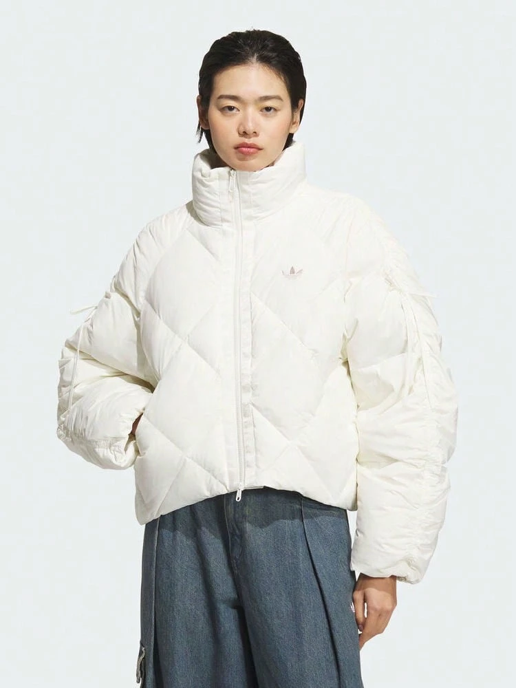 Adidas Originals Women's BOW COM DOWN Thick Down Jacket - Short KC2611 - White - View 1
