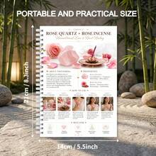 Crystal & Incense Ritual Spiral Notebook, Sacred Pairing Reference Guide, Energy Cleansing, Intention & Daily Spiritual Practice, Ideal Gift For Crystal Collectors & Spiritual Practitioners - A - View 2