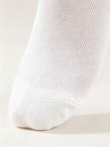 1/3/5 Pairs Women's Minimalist Sexy Style Versatile White Socks, Girly Minimalist Comfortable Daily Wear, Match Lolita Floral Dress, Versatile For Campus, Shopping, Dating, Mid-Calf Socks - White - View 6