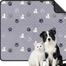 2pcs Washable Dog Pee Pads, Absorbent Reusable Training Pads, Pet Puppy Pee Pads, Non-Slip Diaper Pads, Whelping Cage Pads, 18"X24" Gray - 45*60cm - View 6