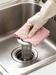 1pc Short Stainless Steel Floor Drain Filter, Cylindrical Mesh Design To Trap Hair And Debris, Prevent Clogging, Wide Flange Cover For Easy Removal And Cleaning, Fine Mesh For Smooth Drainage, Universal For Kitchen And Bathroom Sinks, Drain Clog Prevention Filter, Kitchen And Bathroom Pipe Debris Collector - Multicolor - View 8