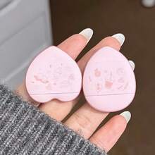 5pcs Cute Milk Tea Cup Makeup Puffs, Flocked Heart-Shaped Makeup Sponge Applicators For Foundation, Concealer & Blush, Wet & Dry Face Puffs For Setting, Contouring & Daily Makeup Application, Beauty Makeup Accessories - Multicolor - View 7