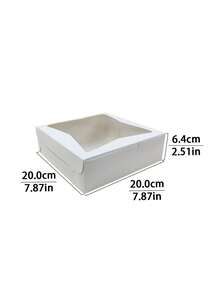 2pcs/5pcs/10pcs/15pcs Solid White Gift Boxes With Star & Scalloped Clear Window, Easy‑Assemble Tuck‑Top Foldable Paper Cases For Holiday Party, Candy & Handmade Treats Storage - 8825 - View 3