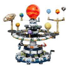 1000+ Small Building Blocks, Solar System Rotating Platform Model, Techystem Rotating Platform Model, Tec…Nology Gear Planetary Rotation, Educational Toy, Birthday Gift, Christmas Gift - Mini Building Blocks - View 7