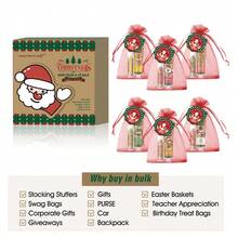 MISS FACTORX 6 Set Hadiah Natal, Set Krim Tangan, Set Pelembap Bibir, Kartu Ucapan Selamat Natal dan Tas Hadiah Merah, Hadiah Terima Kasih untuk Tamu Pernikahan, Kado Natal. - 6 set hadiah Natal - View 9