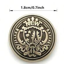 10Pcs Vintage Metal Shank Buttons, Fashion DIY Sewing Accessories, Decorative Buttons For Clothing Cardigan Coat Craft - 10pcs/pack - View 11