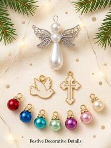 1pc DIY Beaded Christmas Tree Craft Kit+Tools, Colorful Bead And Ornament Components For Handmade Tabletop Holiday DisplayChristmas Decor,Christmas Home Decor,Room Decor, Festive Party Decoration, Seasonal Craft Project, Gift And Winter Home Display - DIY Christmas Tree Kit - View 8