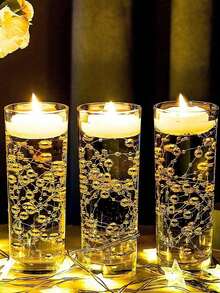 5pcs Floating Candle Vase Filler 1.4m Pearl Garland Wedding Tabletop Decor, Faux Pearl Beaded Plastic Chain Party Decoration, Home Decor Prop Gift For Birthday Graduation - Multicolor - View 3