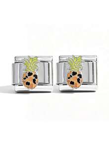 1Or2 Pcs Leopard Print Enamel Italian Charm Links,9mm Stainless Steel Modular Bracelet Charms,Multi Pattern DIY Jewelry Beads For Women Bracelet Gift - Multicolor - View 18
