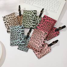 1 Set Leopard Print Wallet, Passport Holder, Luggage Tag Set, Leopard Print Passport Set, Suitable For Travel, Wallet Storage, Business Trip Use - Leopard Print - View 10