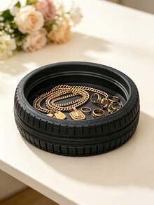 Car Tire Storage Box,Storage Box Designed To Resemble A Car Tire,Jewelry Storage Tray,Decorate Home Or Living Room,For Keeping Keys And Coins Organized, Thoughtful Gift For Any Motorcycle Lover - Multicolor - View 12