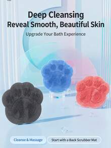 1pc Multi-Color Bathroom Massage Mat, Bathroom Foot Massage Mat, Multifunctional Foot-Washing Mat, Non-Slip Shower Mat With Back Scrubber, Bathroom Floor Mat, Bath Rug, Shower Mat, Bathtub Mat - Multicolor - View 1
