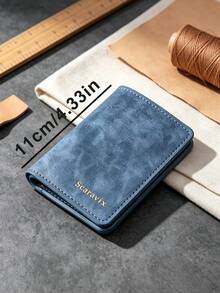 Vertical Multi-Slot Card Holder, Integrated Storage Men's Wallet, PU Leather Men's Wallet - Multicolor - View 5