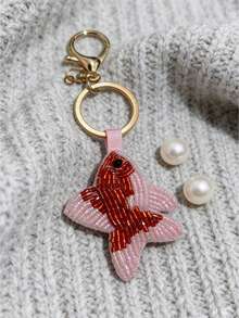 Summer Beach Pink Fish Charm Bag Pendant - Multicolor - View 4