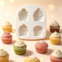 Ice Cream Shape Silicone Mold Non-Stick Candy Chocolate Fondant Baking Tool For Cake Decoration DIY - Light Grey - View 2