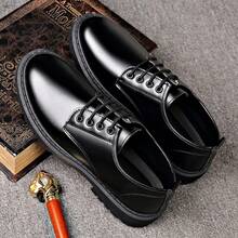 Men's Loafers Versatile Business Casual Shoes Thick Sole Height-Increasing Slip-On Loafers For Travel, Party, Banquet, Street Wear (Sole Line Pattern Random) - M-8608 Black - View 5