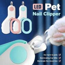1PC LED Light Cat & Dog Nail Clipper - Professional Pet Nail Trimmer, Suitable For Puppies, Kittens And All Types Of Pets, Ideal Grooming And Beauty Tool - A - View 1