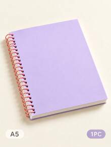 1pc Spiral Notebook A5/B5 Ruled Journal, 80GSM Thickened Ink-Bleed Resistant Paper, 60 Sheets, Flexible Waterproof PP Cover With Contrast Color Coil, 180° Lay-Flat 360° Foldable For Office, College, Writing & Note-Taking - Multicolor 1 - View 12