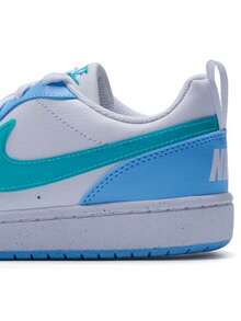 Nike Kids' COURT BOROUGH LOW JES 2026 New Colorblock Sneakers IV5820-100 - White Green Blue - View 8