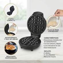 Waflera Eléctrica Antiadherente Para Hacer Waffles En Casa - Tipo de Enchufe B USA (220-240V) - Ver 2