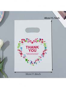 100 Pcs White Thank You Gift Bags - Premium Kraft Paper Bags For Jewelry, Apparel, Wedding Favors, And Retail Packaging - Multiple Styles - View 7