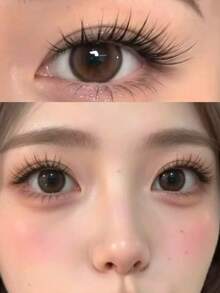 72pcs Glue-Free Fox Eye Eyelash Extensions, Pre-Glued Self-Adhesive Thin Cat Eye Single Cluster False Eyelashes, Soft Segmented DIY Eyelash Clusters, Suitable For Women Beginners Daily Wear, Office, Party, Date, Photo Makeup Tool - C - View 3