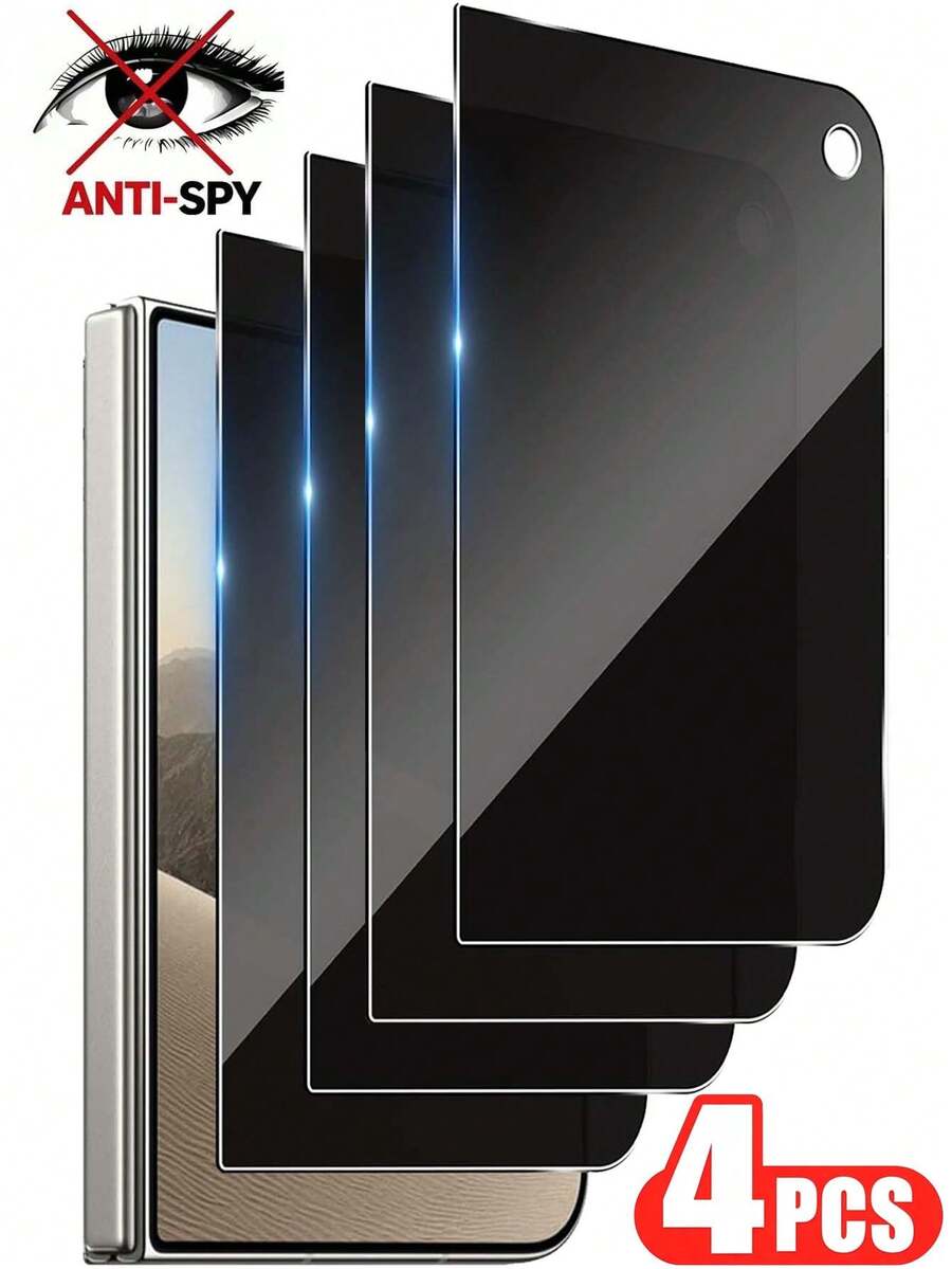 4 Buah Pelindung Layar Kaca Tempered Privasi Cetak Kompatibel dengan iPhone Duo/18 Pro Max/18 Pro/17 Pro Max/17 Pro/17e/17/16 Pro Max/16 Pro/16 Plus/15 Pro Max/15 Pro/15 Plus/14 Pro Max/14 Pro/14 Plus/13 Pro Max/13 Pro/13 Mini/12 Pro Max/12 Pro/12 Mini/11 Pro Max/11 Pro/11/XS Max/XS/XR/X/8P/8, Pelindung Layar Anti-Spy Full Coverage, 9H Anti-Gores Anti-Sidik Jari Bebas Gelembung - Hitam - View 1