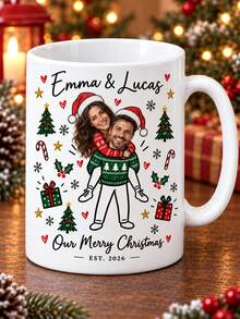 1PC Personalized Photo Mug, Customized Coffee Cup, Personalized Water Bottle, Customized Photo Mug, Personalized Photo, Mom Photo Mug, Mug With Photo And Text, Personalized Photo Coffee Cup, Photo Mug, Customized Name Mug, Perfect Gift For Friends And Family, Suitable For Any Special Occasion, Valentine's Day Gift, Gift For Her, Gift For Him, Gift For Friends, Home Decor - Multicolor - View 7