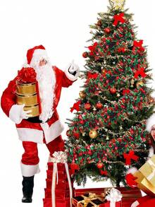 Artificial Christmas Tree, PVC Tip Fully Hinged Spruce Tree With Foldable Metal Stand, Easy To Assemble, Suitable For Home Office Holiday Party Indoor And Outdoor Decoration (Green) - Green - View 3