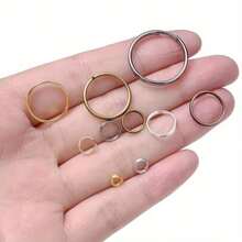 118pcs Double Layer Jump Rings Key Rings, Used For Making Keychain Accessories DIY Handmade Craft Assembly Connection Rings, Jewelry Making Accessories, Bag Accessories, Pet Accessories, Handmade Beaded Chain, Pendant Earring Clasp, Spacer Bead Connector, Bag Keychain Clasp, Open Jump Ring, O-Ring Connector, Double Loop Keychain Connection Ring DIY Supplies - Double Hoop Earrings - View 4
