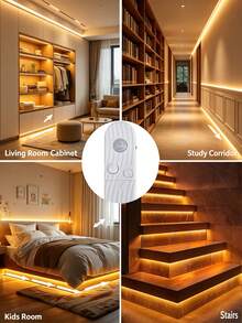 1-6m LED Motion Sensor Light Strip With Human Body Sensor Switch, Flexible Strip,Chasing Light With USB Interface,Staircase Chasing Light, Corridor Balcony, Indoor/Outdoor Use, Modern Lighting Design|Flexible Neon Light Flexible Strip|Staircase Light - White - View 6