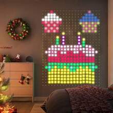 Christmas LED Curtain Lights, Programmable RGB Smart DIY Pixel Fairy String Lights, Music Sync App Remote Control Custom Animation Xmas Lights, USB Powered For Christmas Decor, Holiday Party, Wedding, Home Wall Window Indoor Decoration - APP Control - View 8