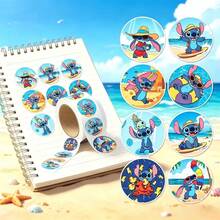Hasbro 500pcs/Roll Stitch Round Stickers Roll Stickers Children's Planner Decoration Cartoon Cute Reward Stickers - Multicolor - View 4