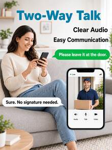 Smart Video Doorbell, Wireless Remote Home Security, Video Intercom, High-Definition Night Vision - View 8