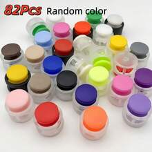 35/45/56/66/72/82Pcs Plastic Spring Buckle, Round Hole Cylinder Drawstring Stopper, Colorful Plastic Nylon Spring Buckle, No-Tie Shoelace Buckle Fastener, Shoelace Fixing Adjustment Buckle, Random Color - Multicolor - View 14
