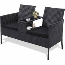 Patio Loveseats - Black - View 1