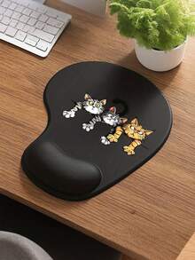 Fun Cat Pattern Mouse Pad With Cute Cat Design, Ergonomic EVA Wrist Rest, Non-Slip Memory Foam Mouse Pad, Comfortable Skin-Friendly Desktop Support Pad, Suitable For Office Computer And Laptop, Lightweight And Portable, Perfect For Campus, Office Supplies, Valentine's Day Gift, Christmas And Halloween Gift For Your Loved Ones - View 4